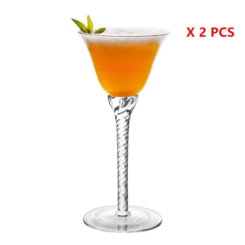 90ml spirálová čirá tyčinka na koktejl Martini Profesionální sklo Speciální pohár na víno Japonský styl Pohár na míchanou šťávu Velkoobchod