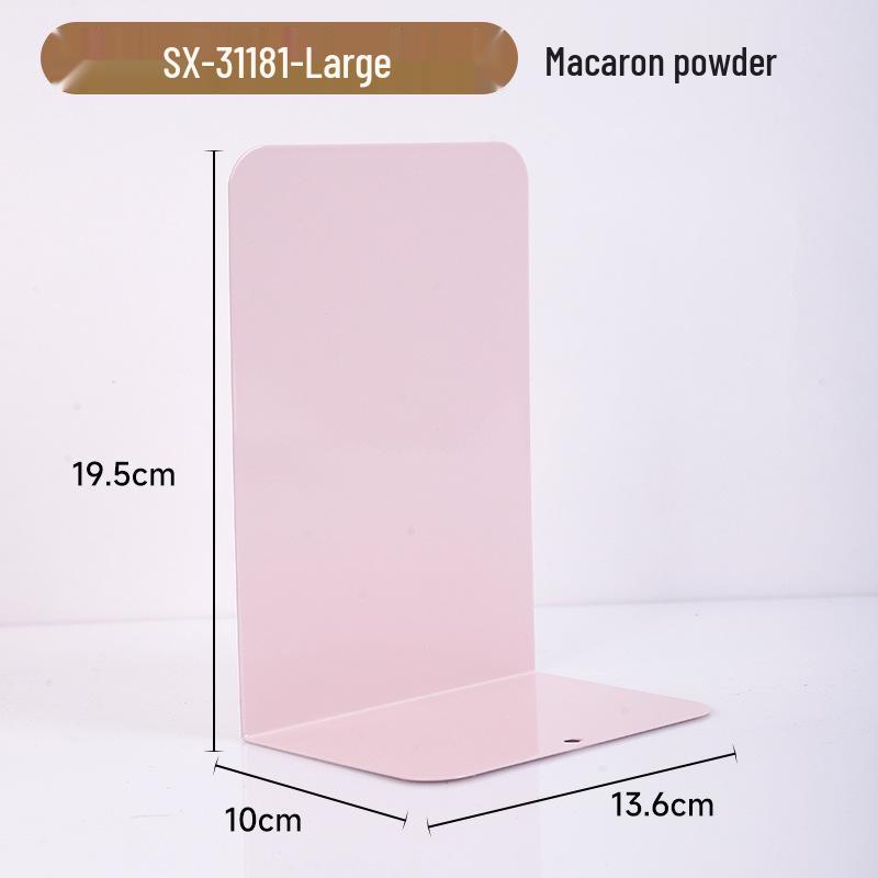 Large L-Shaped Thickened Metal Bookend for Organizing Books and Files