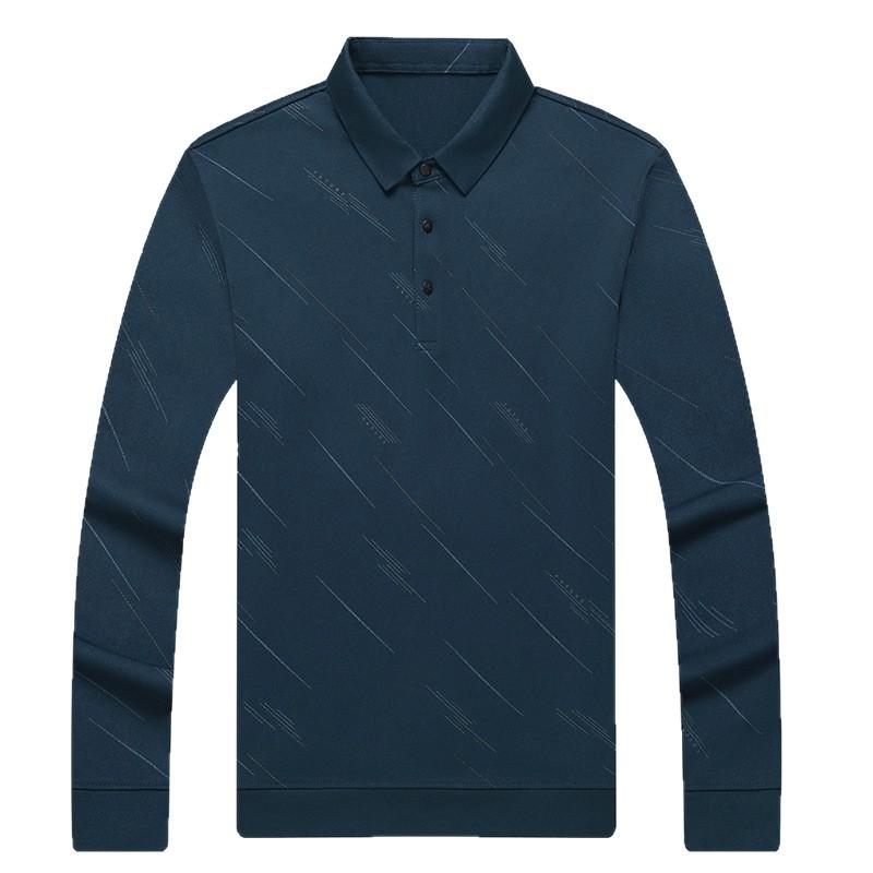 Middle-Aged Men'S Autumn Shirt Long-Sleeved Shirt Dad'S Lapel Spring And Autumn Bottoming Shirt Men'S Top