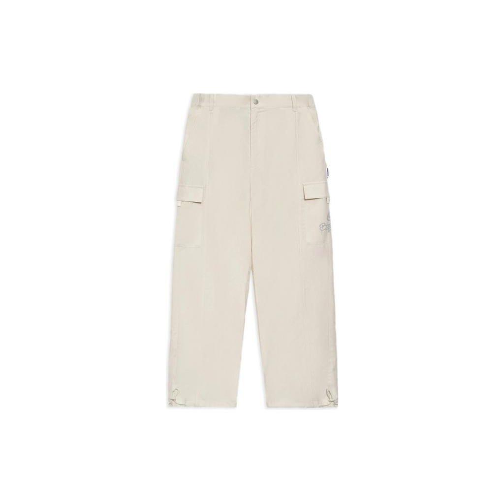 Li Ning Badfive Solid Color Large Pocket Straight Leg Casual Pants Women Pants Cloud-White AKXS300-2