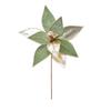 Velvet Texture Artificial Christmas Flower Glitter Edge Xmas Floral Decor  Tabletop Display