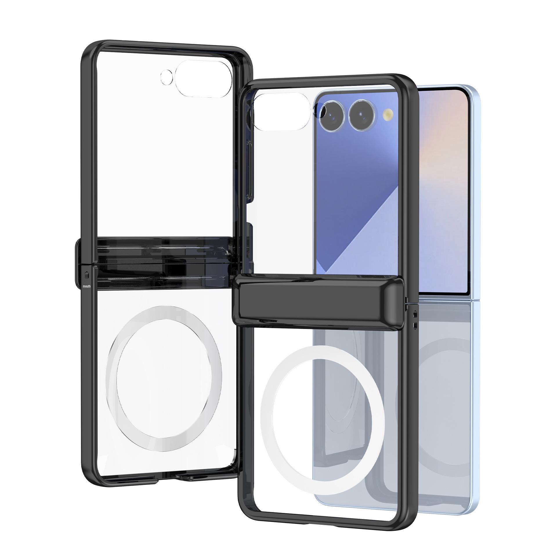 

Samsung Z Flip7 Case: Spring Hinge Shell, Flip6/5 Compatible, Magnetic Wireless Charging Protective Cover. Samsung Z Flip 7 FE
