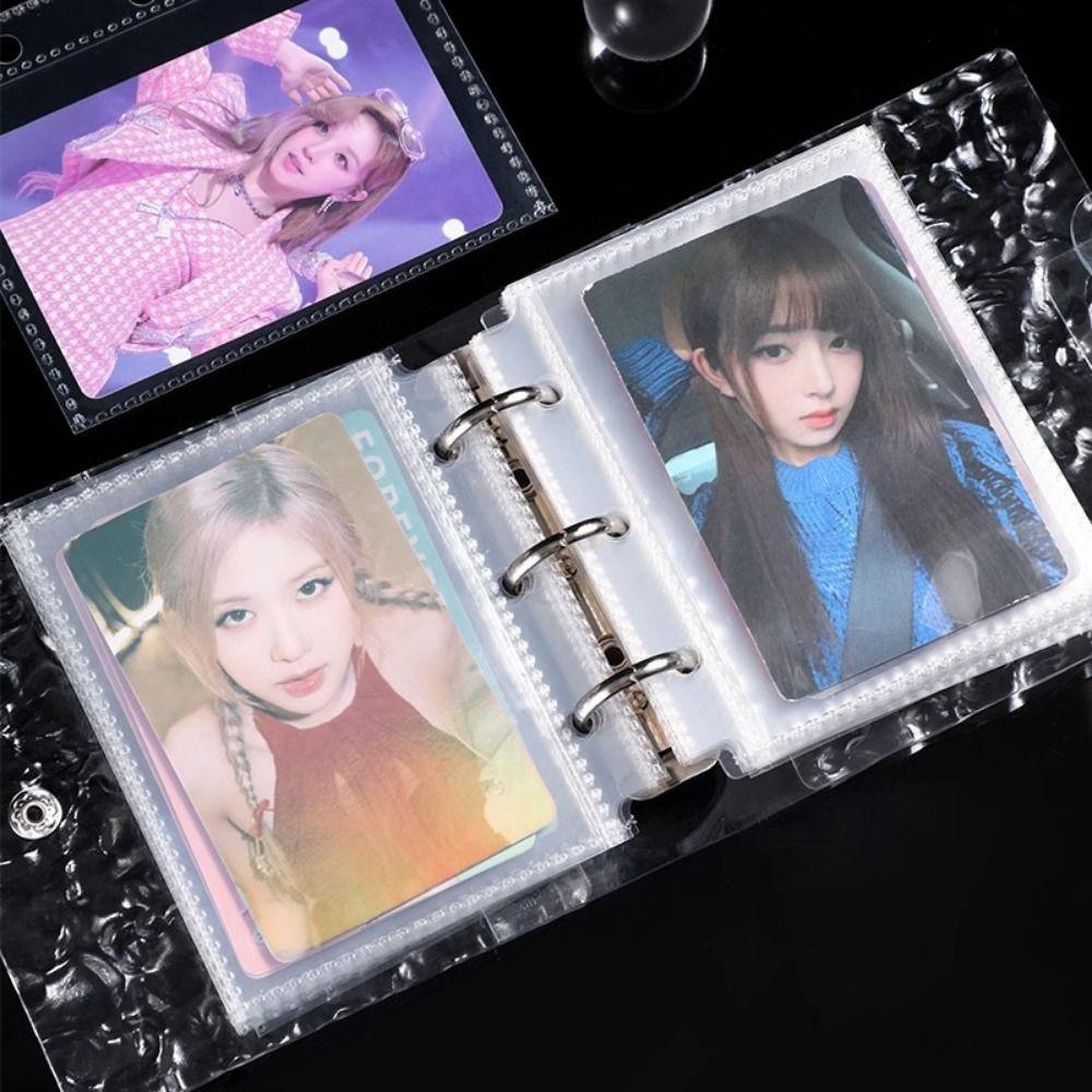 Album foto transparent cu foi libere, detașabil, DIY, pentru birou, cu undă de apă, album foto, decor