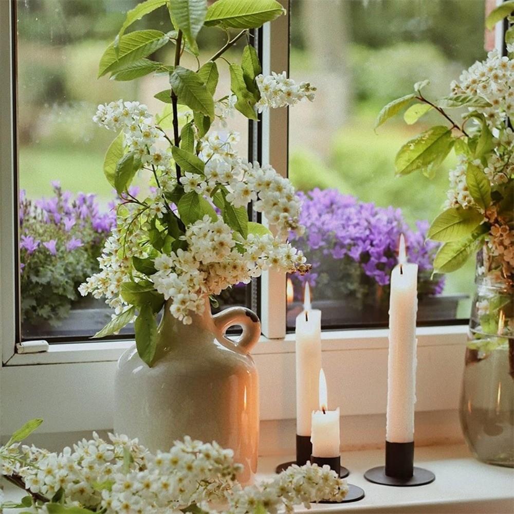 Retro Candle Holders Round Metal Candleholders Decorative Candle Stand  Anniversary Gift