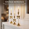 Vintage Bowknot Candle Holders Electroplated Candlestick Holder Candle Stands  Wedding Decor