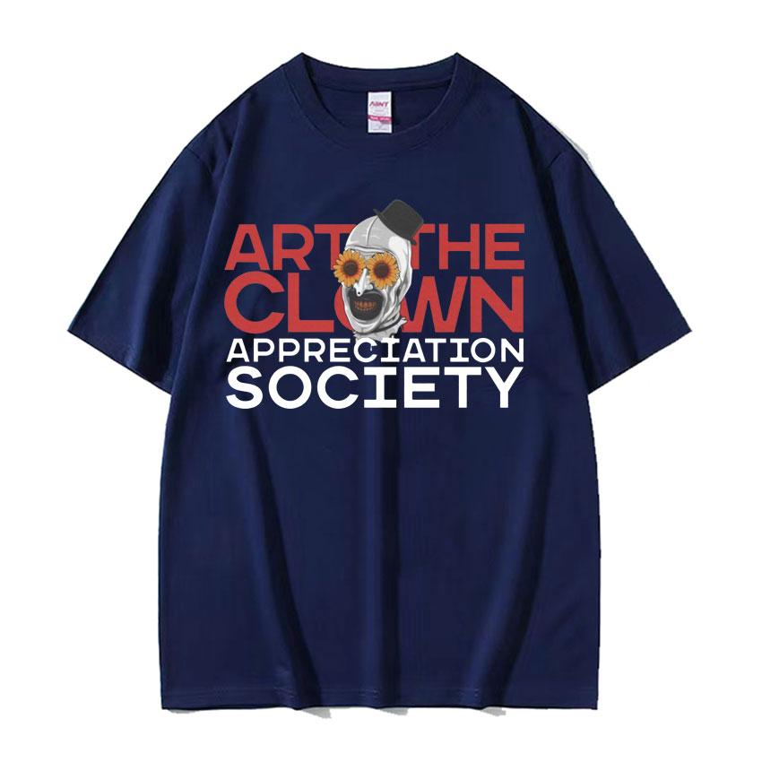 Art The Clown Appreciation Society Tee Shirt Funny Meme T Shirt Men Women Harajuku Y2k Oversized 100 Cotton Tshirt Streetwear