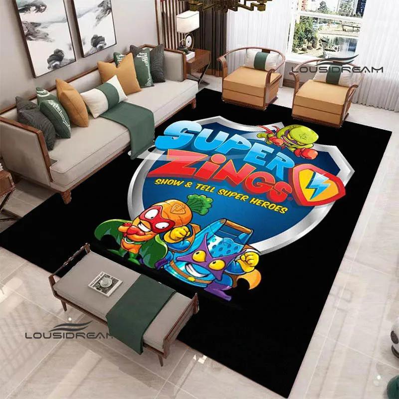 Cute cartoon Super Zings printed carpet Non-slip carpet Yoga mat door mat photography props kitchen mat area rug birthday gift