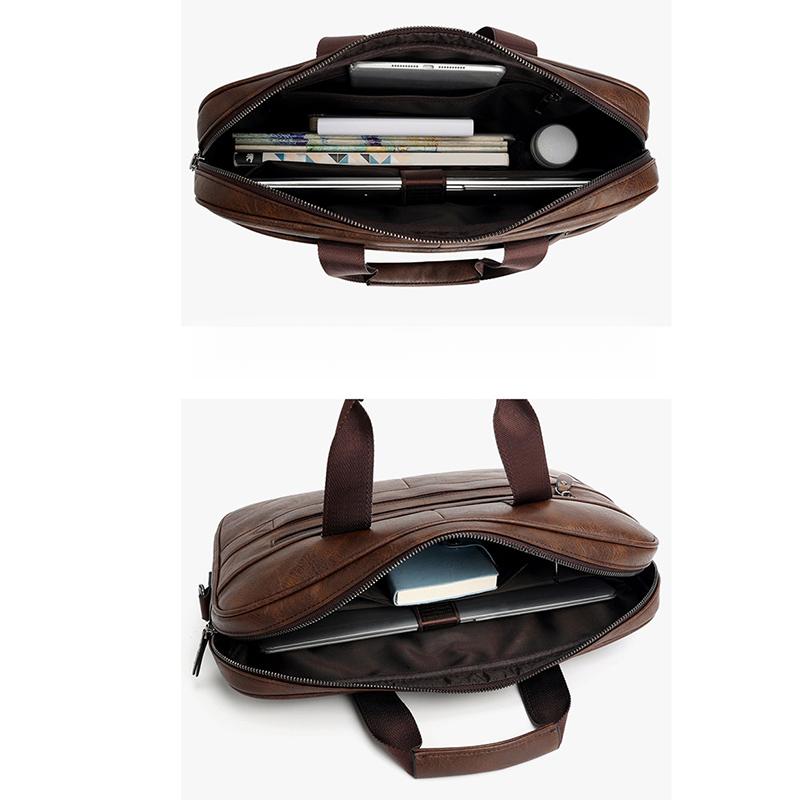 Men's New Business Laptop Bag Fashion Men's One-shoulder Messenger Briefcase Large-capacity Retro Shoulder Bag
