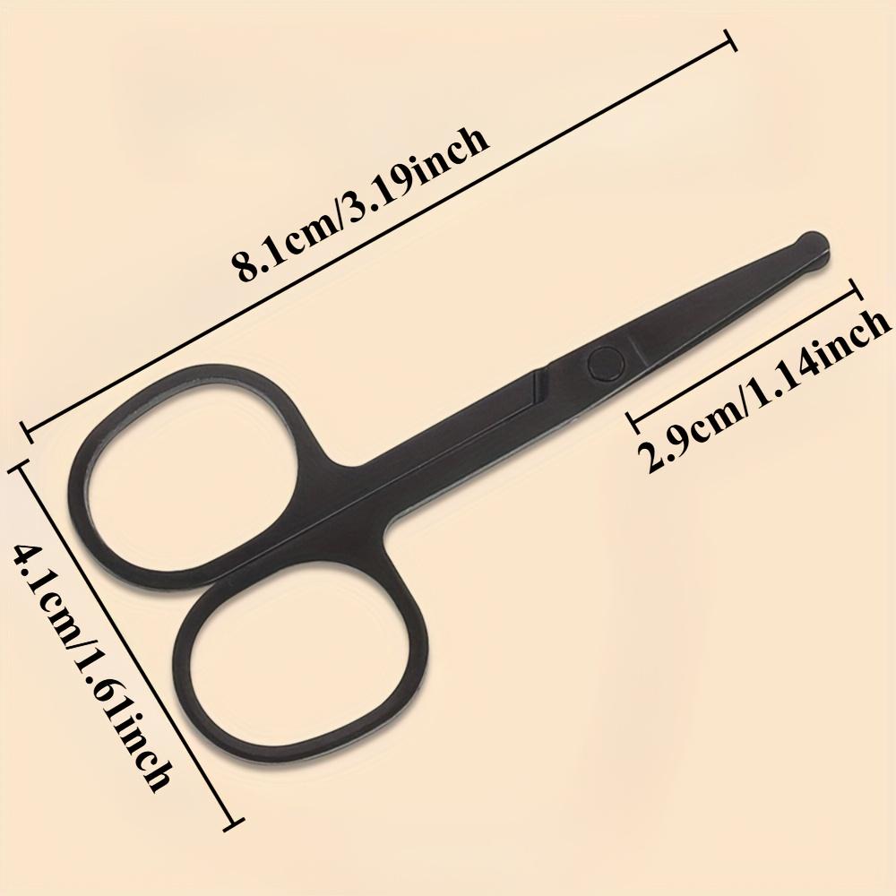 Professional safety nose hair scissors. Round-tip design for pain-free trimming. Ergonomic & durable. Essential for men/women.