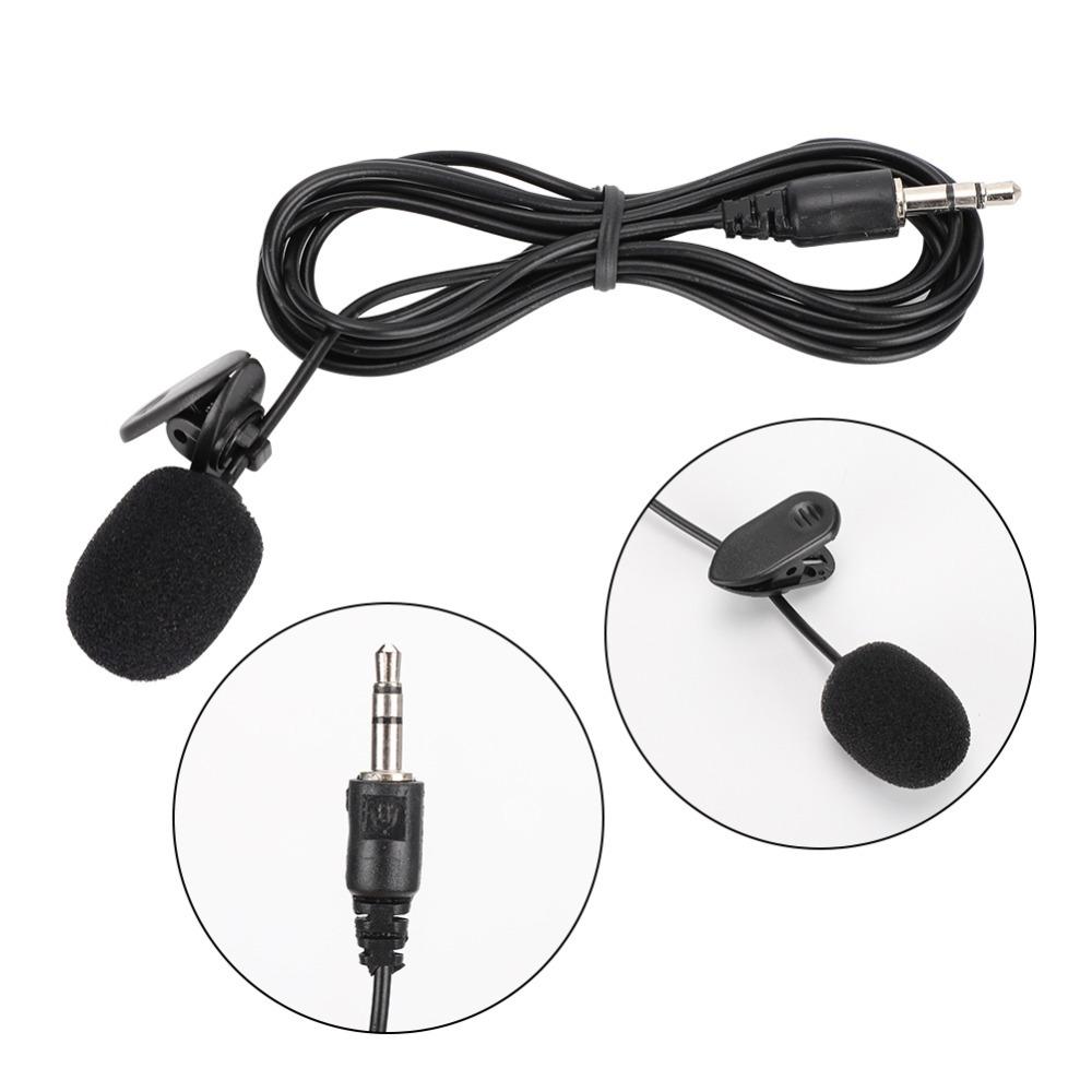 Black Wired Microphone Mini Amplified Microphone Durable Clip Microphone Reporter