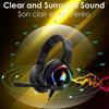 Casque Gamer - EMPIRE GAMING - Dark Rainbow - Son Stéréo HD - Micro Flexible - Rétroéclairage RGB