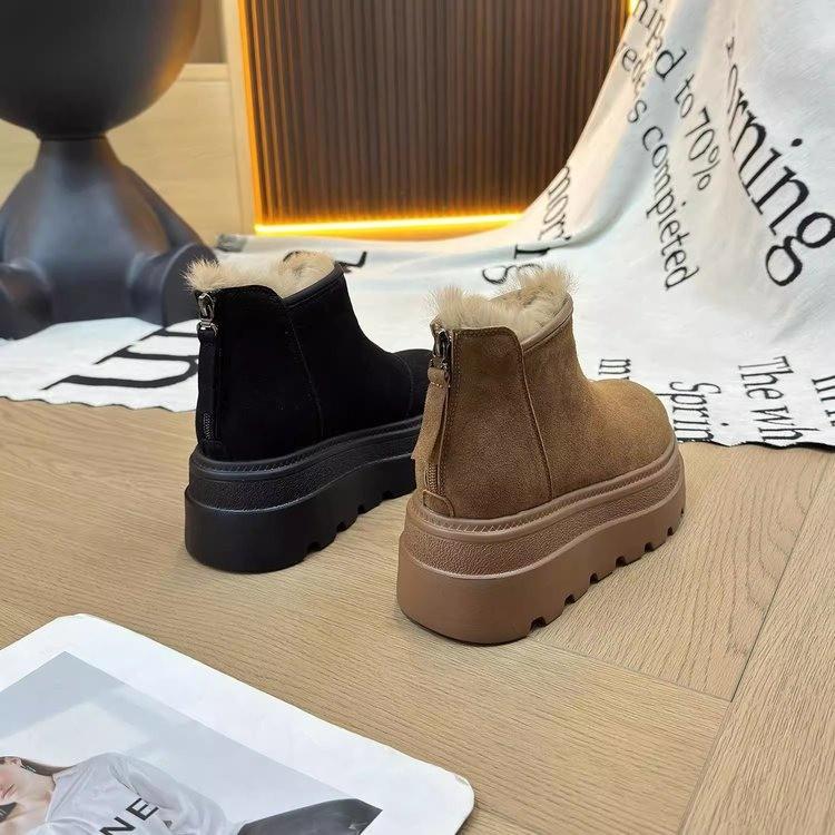 Women's Large Size Soft Elastic Winter Warm Cold Padded Snow Boots Non-slip Wear Outdoor Casual Sneakers Cotton Boots