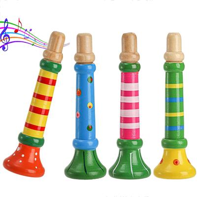 1PC Trompeta de Madera Juguete para Niños Silbato Cuerno Instrumento Musical Infantil Juguetes Educativos Tempranos Montessori Entrenamiento de Sonido TMZ