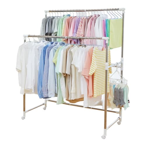 Tenma (Tenma) Clothes Dryer with a Stable Design That Allows for Even Drying and Prevents Tipping. Ready To Use, Fully Assembled, and Concealed, It Fe