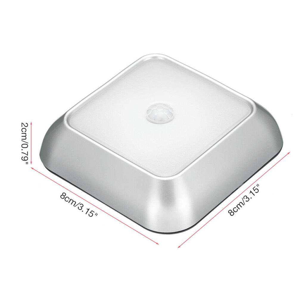 6leds Wireless Motion Sensor Night Light 120 Degree Angle Battery Powered Cabinet Closet Stair Lamp
