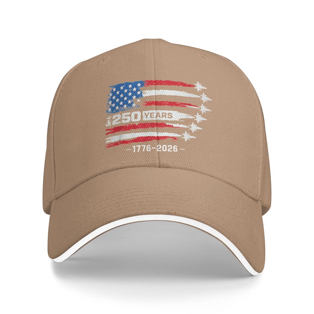 250 Years American 1776 2026 250th USA Birthday 4th of July Baseball Cap Casual Trucker Hat Summer Men Outdoor Gym Baseball Caps