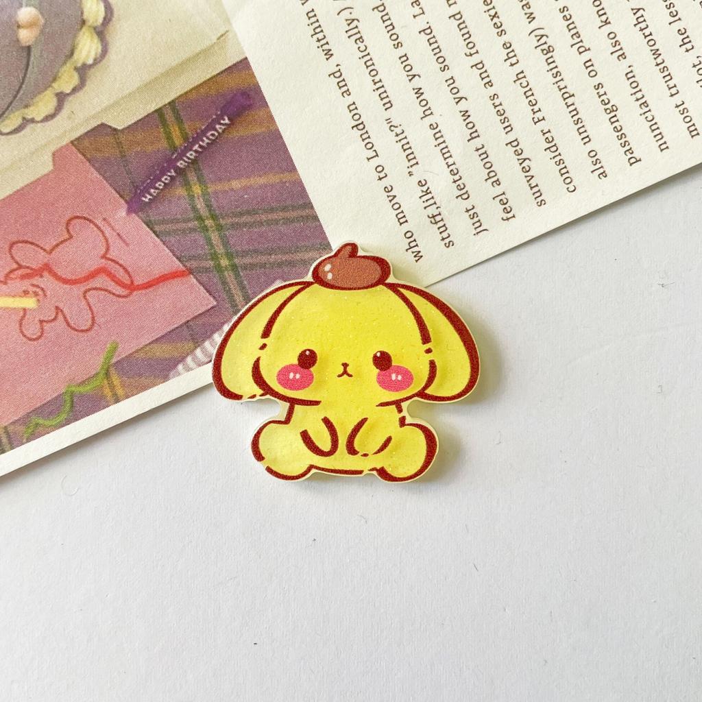 10Pcs New Acrylic Kawaii Cute Cartoon Anime Lamb Sticker Series Clip Book Diy Jewelry Children Gift Hairpin Accessories A108