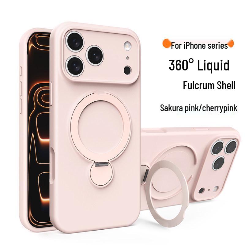 AI-Enhanced Camera Button with Silicone Magnetic Rotating Bracket for iPhone 17 Pro Max & Apple 16 Cases