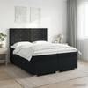 Box Spring Bed with Mattress Black 200 X 200 Cm Fabric