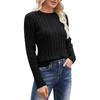 Women's Fashion Crew-neck Long-sleeved Casual Loose Pullover Sweater
