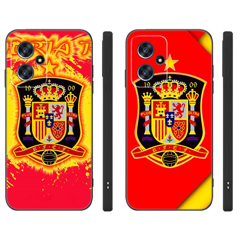 Spain Spanish Flag Black Silicone Phone Case For Xiaomi POCO X3 X4 NFC F3 F4 GT F5 M3 M4 M6 X5 X6 Pro 5G C55 C65 M5