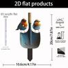 New Frog Duck Turtle Animal 2D Flat Acrylic Courtyard Garden Home Decoration Floor Plug