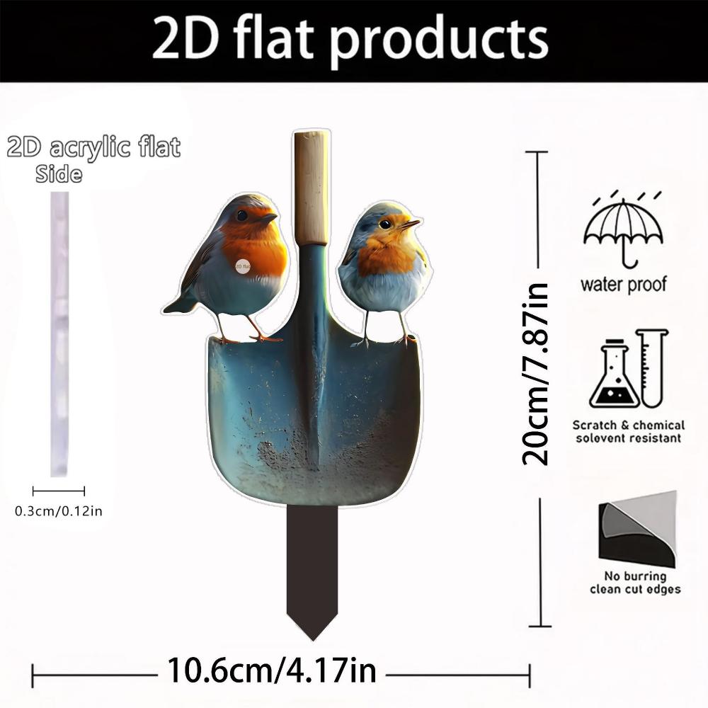 New Frog Duck Turtle Animal 2D Flat Acrylic Courtyard Garden Home Decoration Floor Plug
