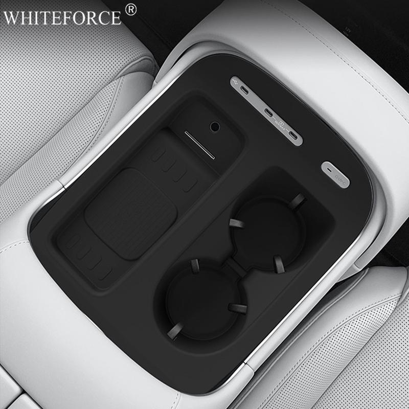 For Hyundai Palisade Wireless Charging Mat Central Non-slip Protective Pad 2rd Row Door Side Water Cup Holder Ert Drinks Box