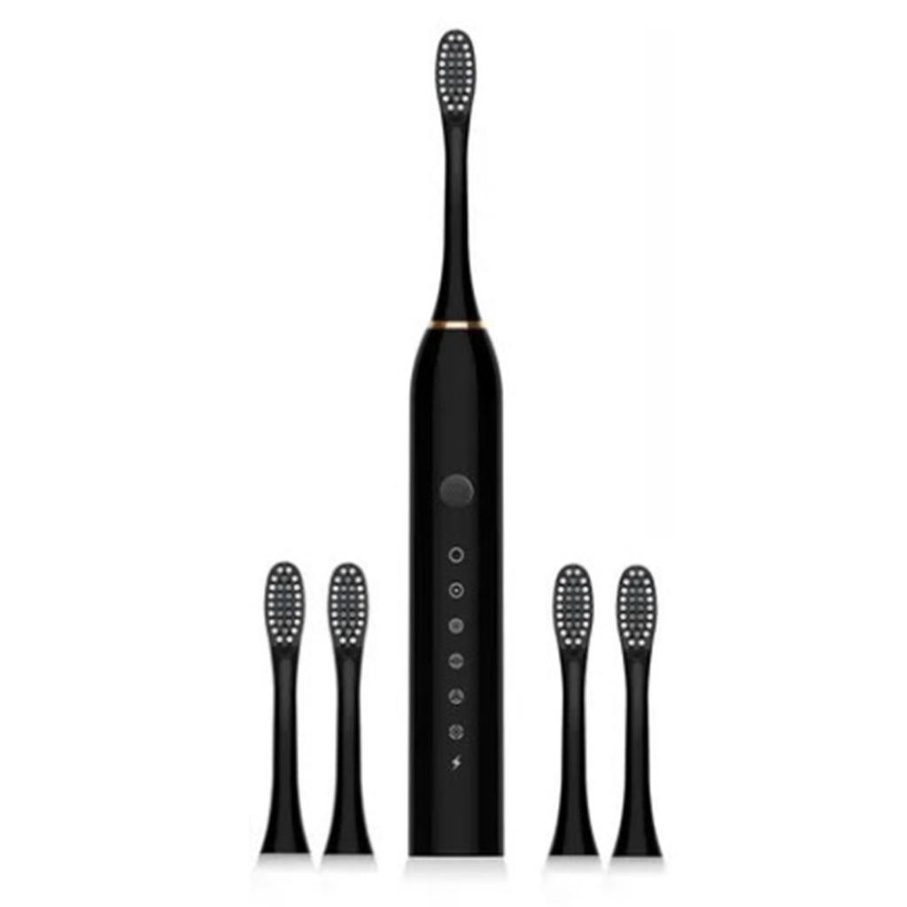 Electric Toothbrush 6 Speeds USB Rechargeable Waterproof Electric Toothbrush with 4 Brush Heads for