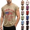 Men's Sleeveless Athletic Tank Top Muscle Fit Casual Summer Workout Shirt Printed Graphic Design Lightweight Breathable Fabric