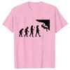 Evolution of Climbing T-shirts for Women Clothes Funny Tops T Shirt Female T-Shirt Gifts for Rock Climbers Short Sleeve Tees
