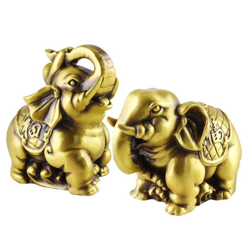 Ornament Water-Absorbing Single Living Room Brass Elephant Home Decor Craft Ornamen aboutLong12cmWide6cm