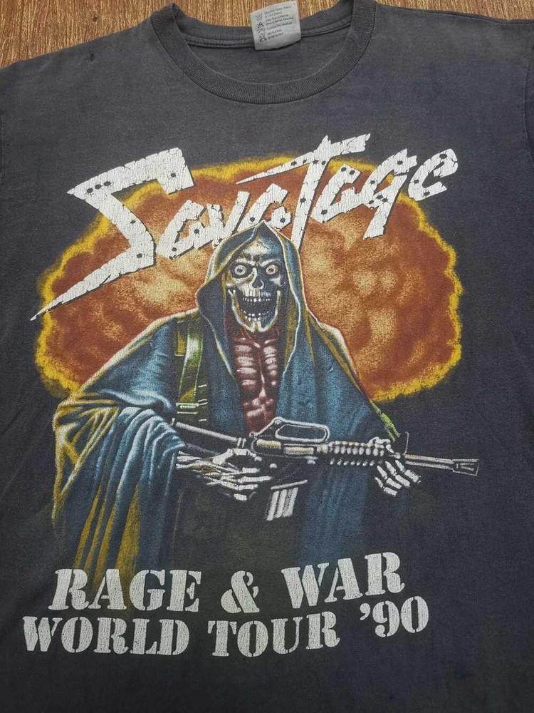 

Винтажная футболка группы SAVATAGE 90-х Черный Хлопок Все размеры S-345XL Подарок Для фаната HRT82 Унисекс Футболка XXXL