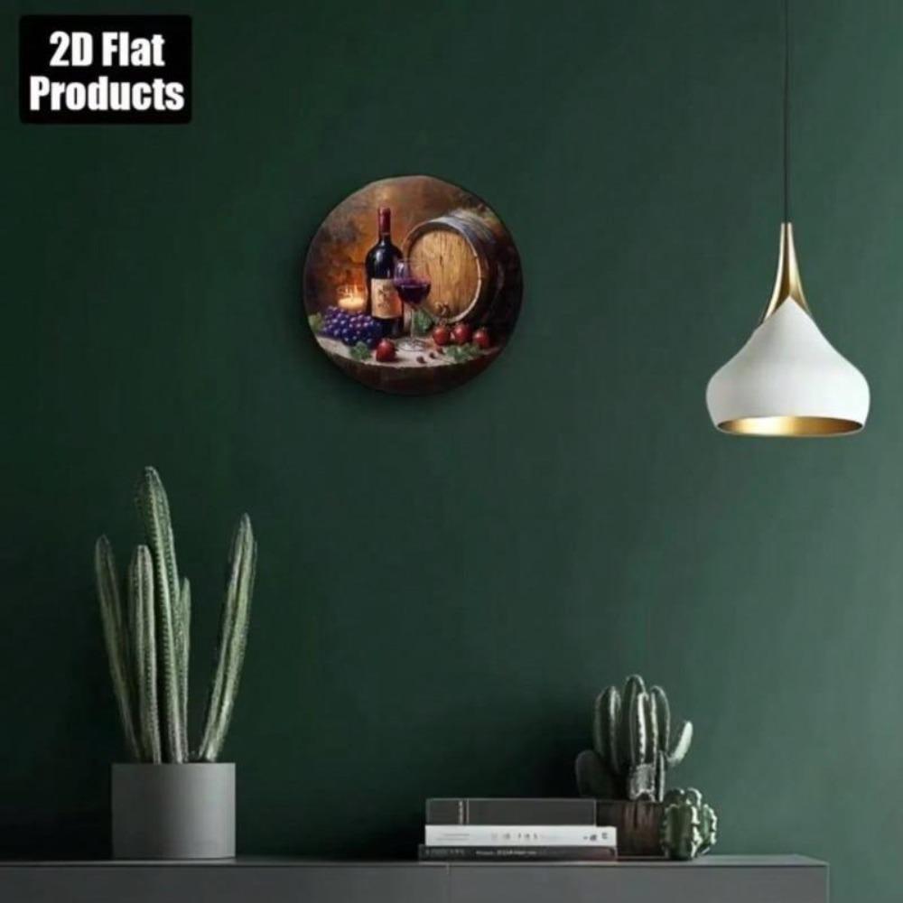 Wine Bottle Metal Wall Art for Bar Kitchen Cafe Decor