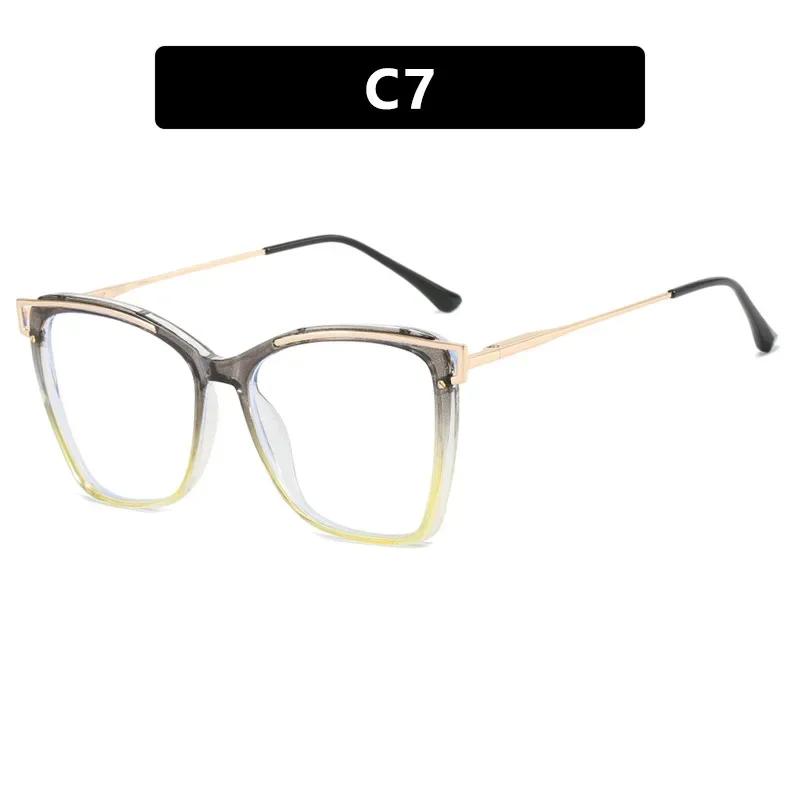  TR90 Anti-Blue Light Retro Women Glasses Frames Oversize Optical Eyeglasses Frame