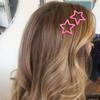 10pcs Pink Star Hair Clips for Girls Cute Small Hair Clips for Women Kawaii Pentagram Snap Clip Star Clips for Hair Barrettes Metal Hairclip Hollow