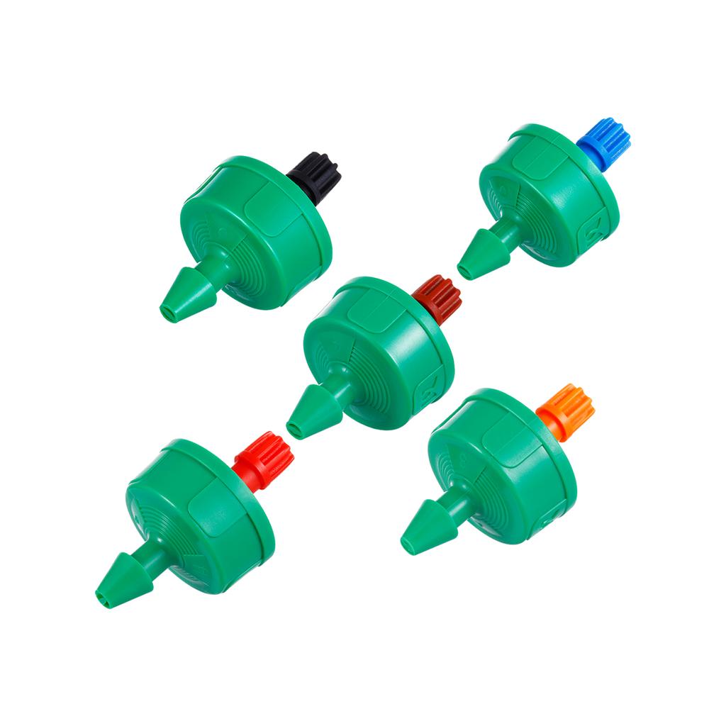 200Pcs Pressure Compensated Drippers 2/4/8/12/16 L/H Garden Greenhouse Drip Irrigation System 6mm Flat Interface Micro-Sprinkler