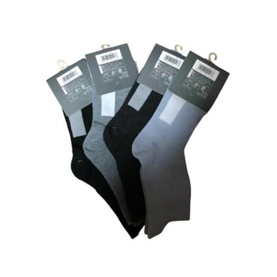 yuaseiharu Mens socks nursing care can write name alleviates pressure no elastic tongue cotton blend gentlemens assorted 4 pairs set 2527cm