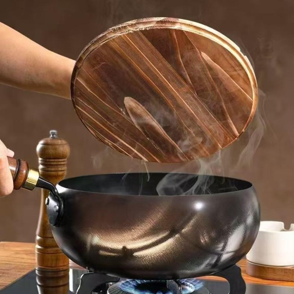 Ręcznie Kuta Patelnia Nieprzywierająca Garnek z Dużym Brzuchem Patelnia Zdrowy Chiński Wok Kuchenka Indukcyjna Gazowa