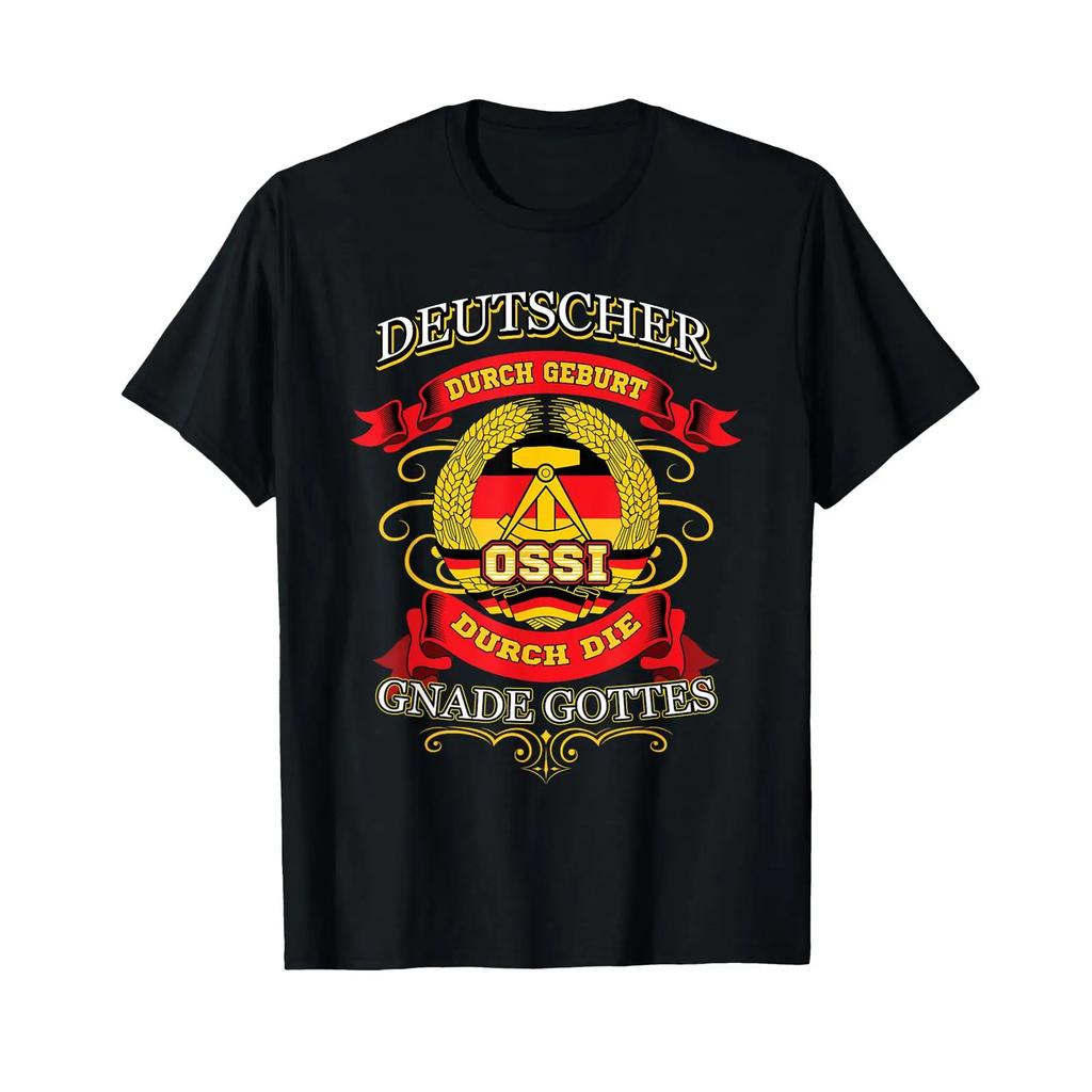 Ossi By The Grace Of God East Gerunisexy Retro Ddr T Shirt Vintage Homme Casual Versatile Top For Everyday Wear Graphic