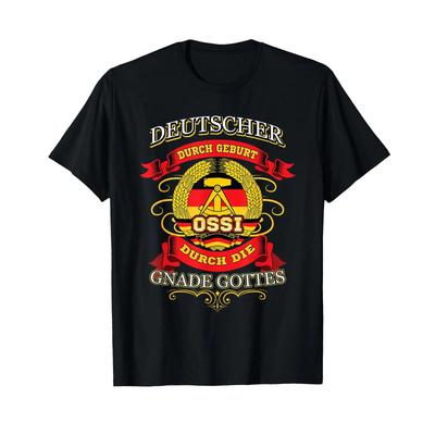 Ossi By The Grace Of God Ost Gerunisexy Retro DDR T-Shirt Vintage Herren Lässig Vielseitiges Oberteil Für Den Alltag Grafik