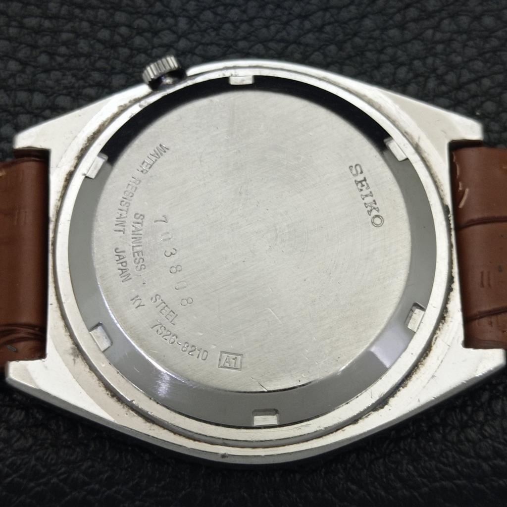 AUTOMATIC 7009A VINTAGE SEIKO 5 JAPAN MENS SILVER COLOR DIAL WATCH A701531-5 R206b-a701531