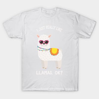 Dámské tričko Mám prostě fakt ráda lamy, jo? Vtipný nápis Lamy Harajuku potisk Kawaii tričko Letní krátký rukáv Dámské tričko Top