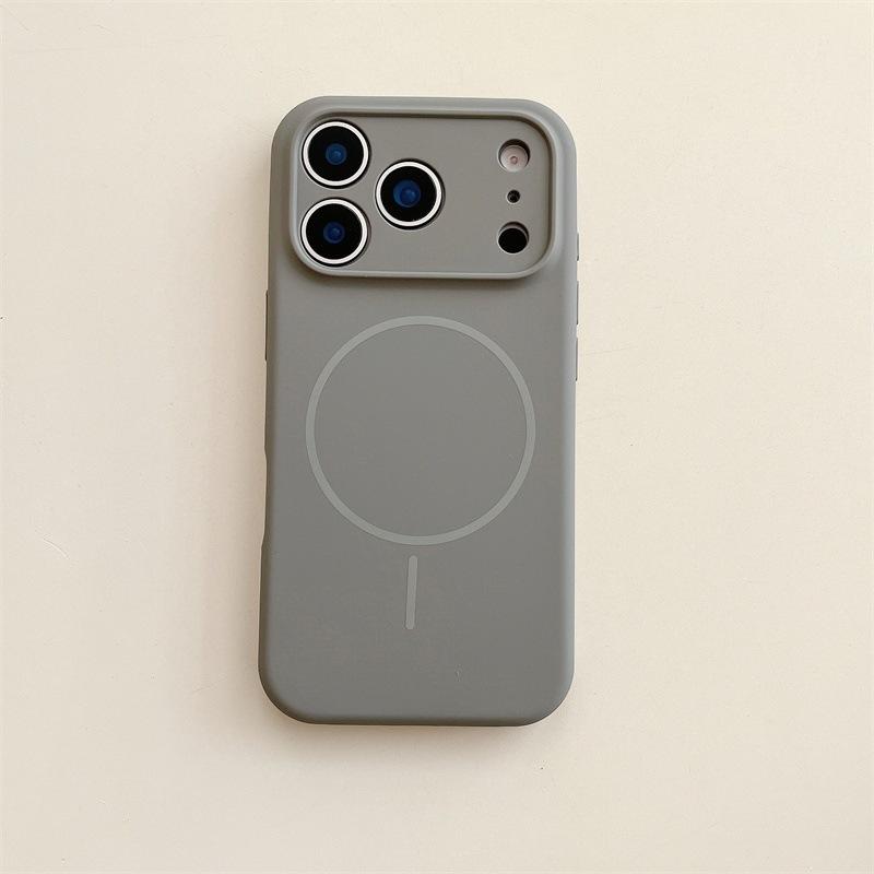 Applicable to iPhone17 liquid silicone mobile phone case, thin ring magnetic suction 1514 Apple 16Promax protective case, new model.