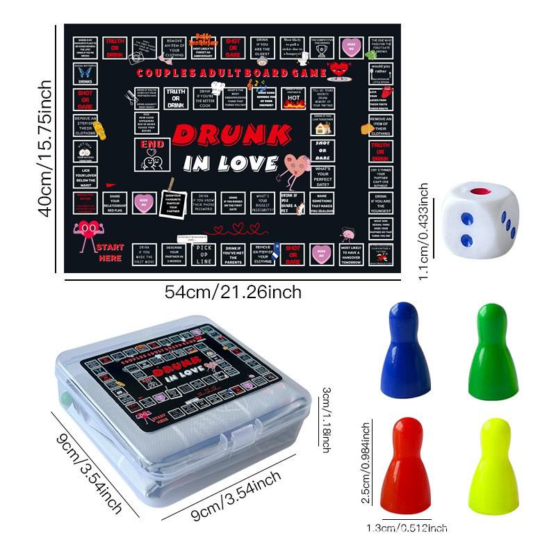 Cross-Border Couples' Creative Adult Dating and Drinking Board Game