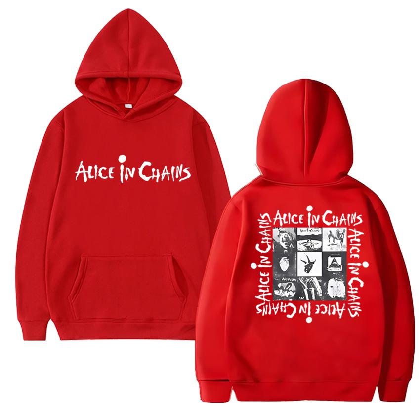 

Гарячий Рок-гурт Alice in Chains Новий Альбом Худі з двостороннім принтом Унісекс вінтажний Флісові светри Чоловіки жінки Повсякденний Светр S рожевий