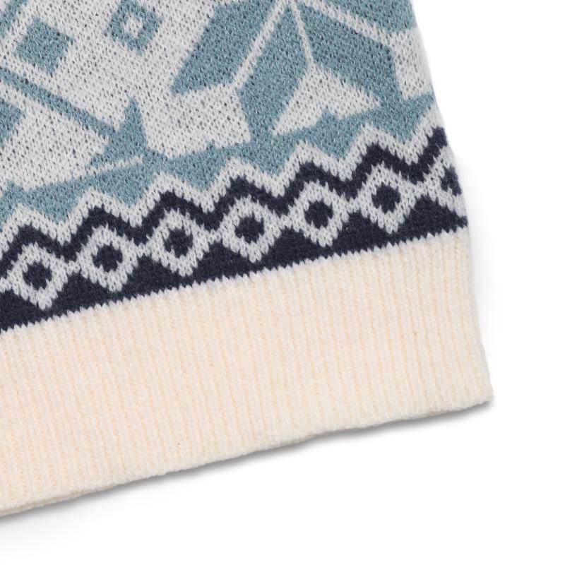 2026 Autumn/Winter Retro Nordic Snowflake Sweater: Women's Long Sleeve, Round Neck Geometric Pattern