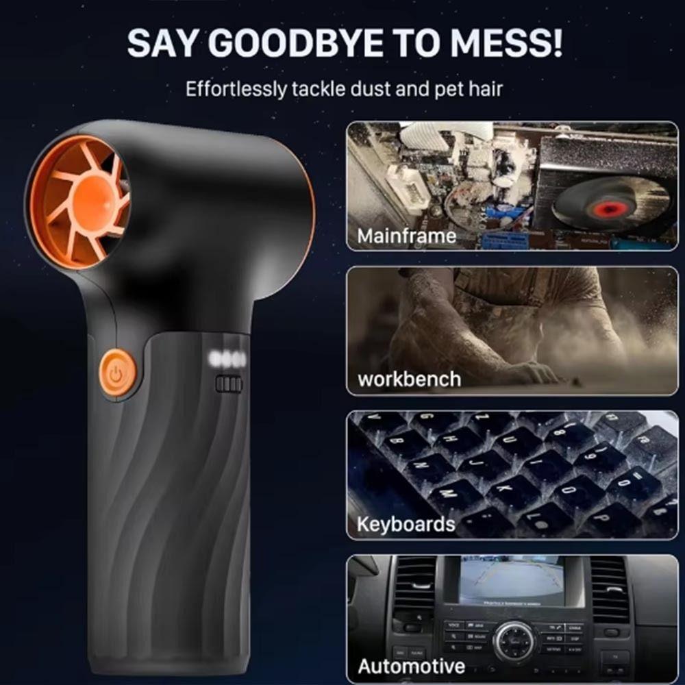 

130000RPM Mini Turbo Jet Fan Brushless Motor Compressed Air Duster Dust Cleaning Tools чорний