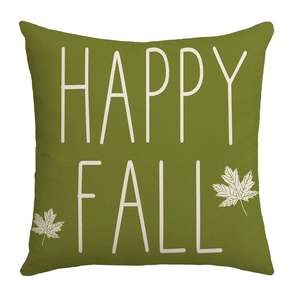 New Thanksgiving Harvest Pillow Autumn Pumpkin Orange Print Farm Decoration Sofa Pillow Cover