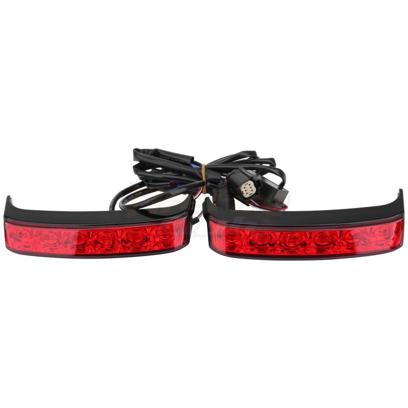 Moto LED Saddlebag Tail Run Brake Turn Signal Lights Lamp Rear Light Motorcycle For Harley Touring Street Glide Limited 14-21